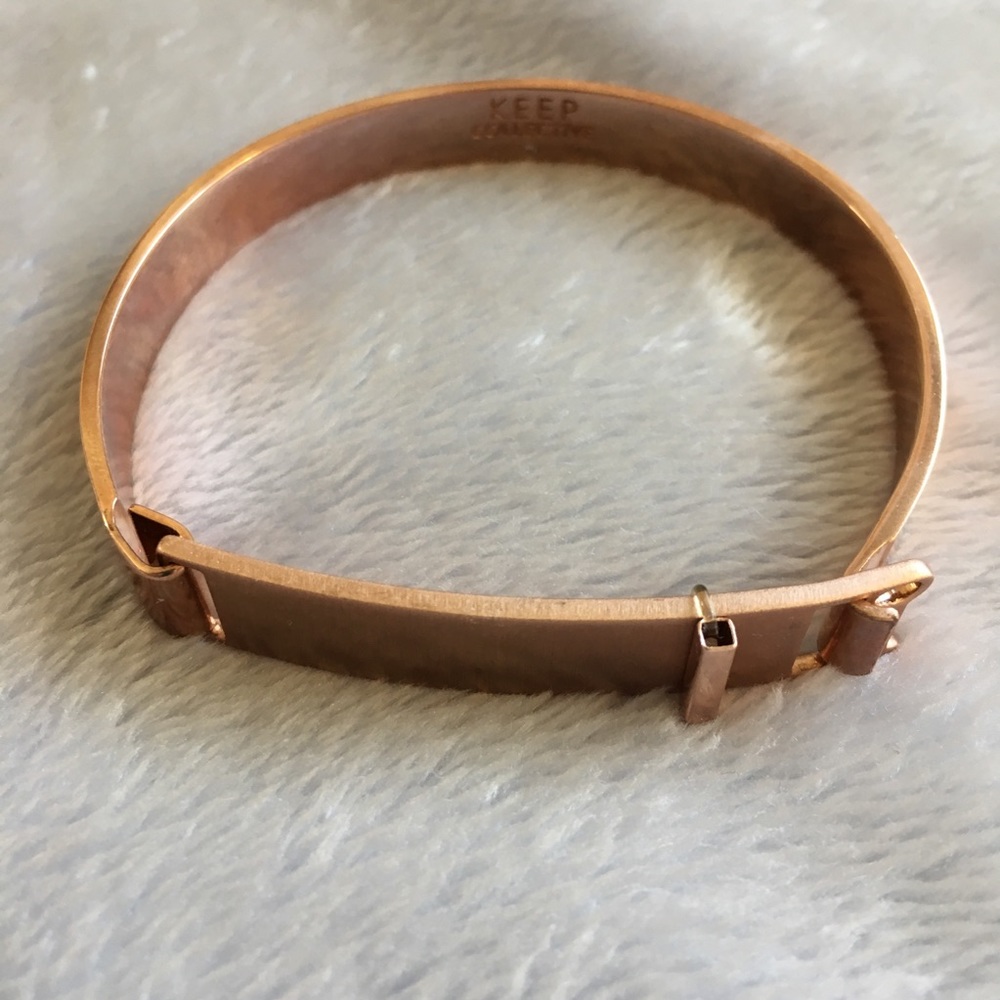 Keep collective rose gold bangle bracelet
